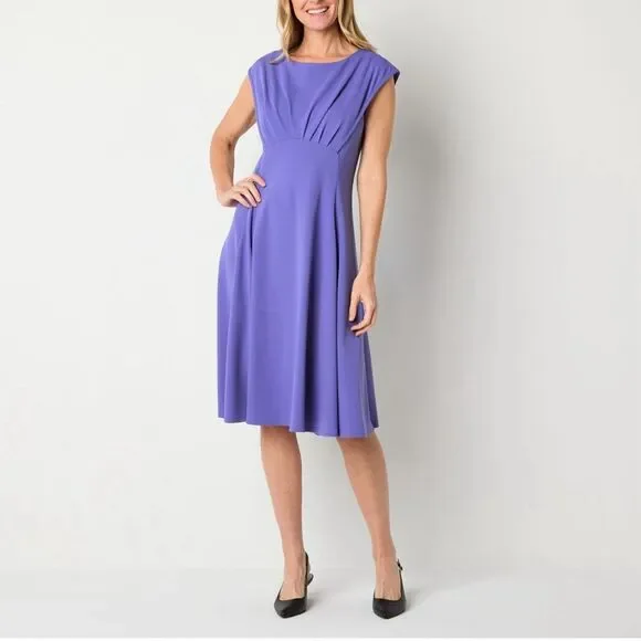 Liz Claiborne | Dresses | Liz Claiborne Womens Size 6 Short Sleeve Midi Aline Dress Violet | Poshmark Liz Claiborne | Dresses | Liz Claiborne Womens Size 6 Short Sleeve Midi Aline Dress Violet | Poshmark